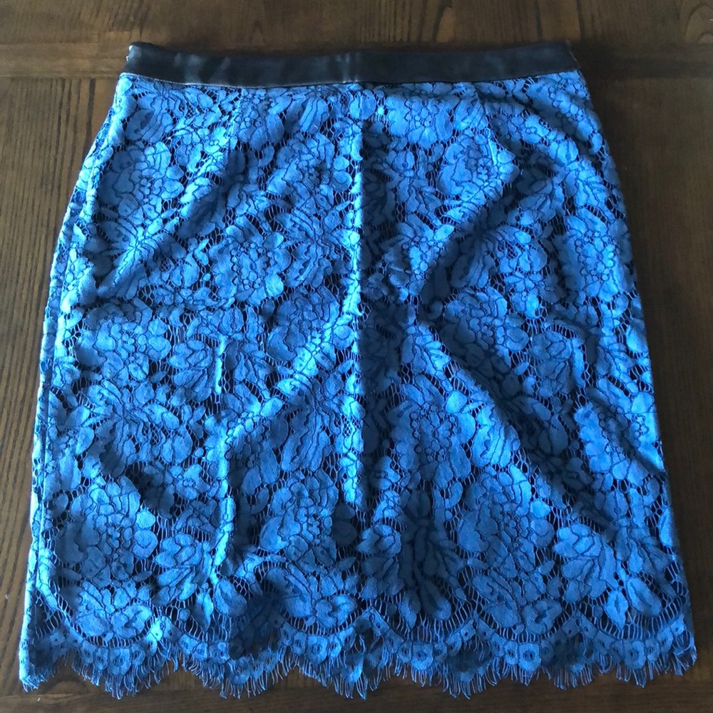 Blue and black skirt
